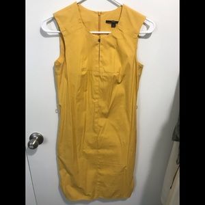 BOSS by Hugo Boss mustard sleeveless sheath dress